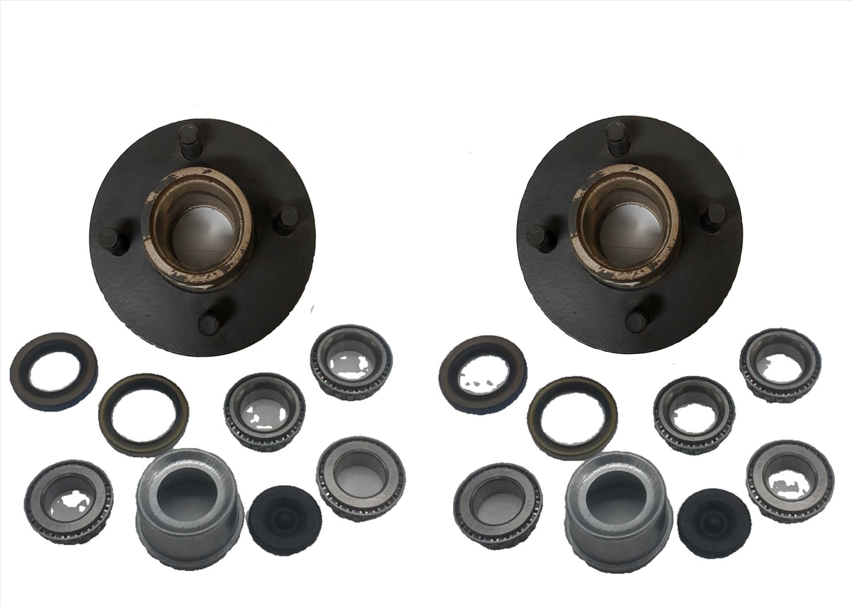 2X Idler Hub, 2000#, 4 x 4, Dexter, 1/2" Stud, Cupped & Studded (008-091-05-KITX2)