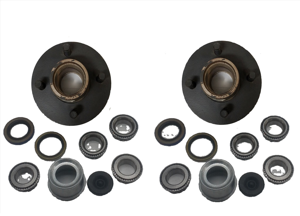 2X Idler Hub, 2000#, 4 x 4, Dexter, 1/2" Stud, Cupped & Studded (008-091-05-KITX2)