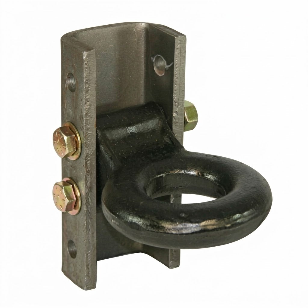 Heavy Duty Adjustable 2.5" Forged Pintle Ring with Channel 30000# 30K Heavy Duty (2374143E-C-KIT)