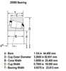 8000# Brake Kit with 5/8" Studs 12.25" x 3.375" with Bearings and Lug Nuts (8K-46-5/8-FSA-SET)