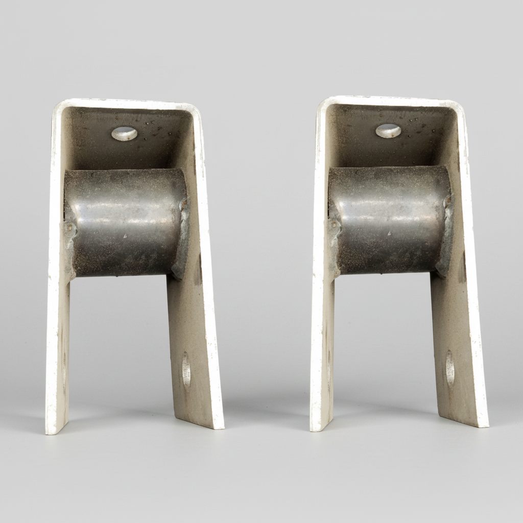 Two - Front Hanger for 3" Slipper Springs — 6-1/4" Tall — 1" Bolt Hole (28-67-4LOTOF2)