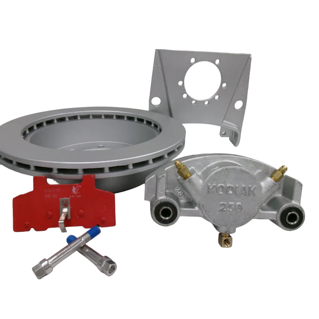 Kodiak 13" Disc Brake Kit 8-Lug 7,000 lb Dacromet Two-Wheel Set Cap Style Rotor (2/R-133-7-8-DDD-K)