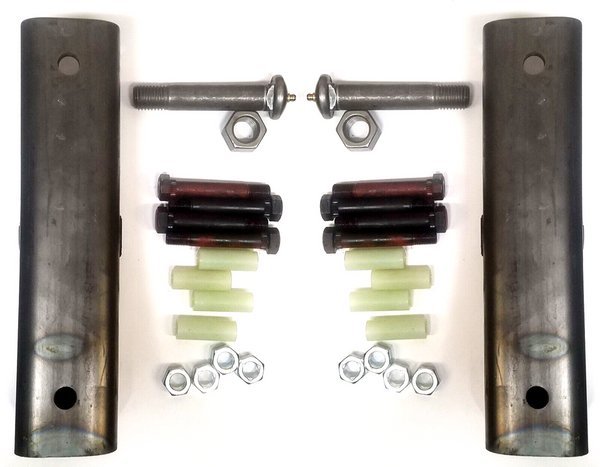 Pair Trailer Suspension Rebuilt Kit Slipper Spring 12" Equalizer Bushings Bolts (EQ-12-REBUILD-LN-KIT)