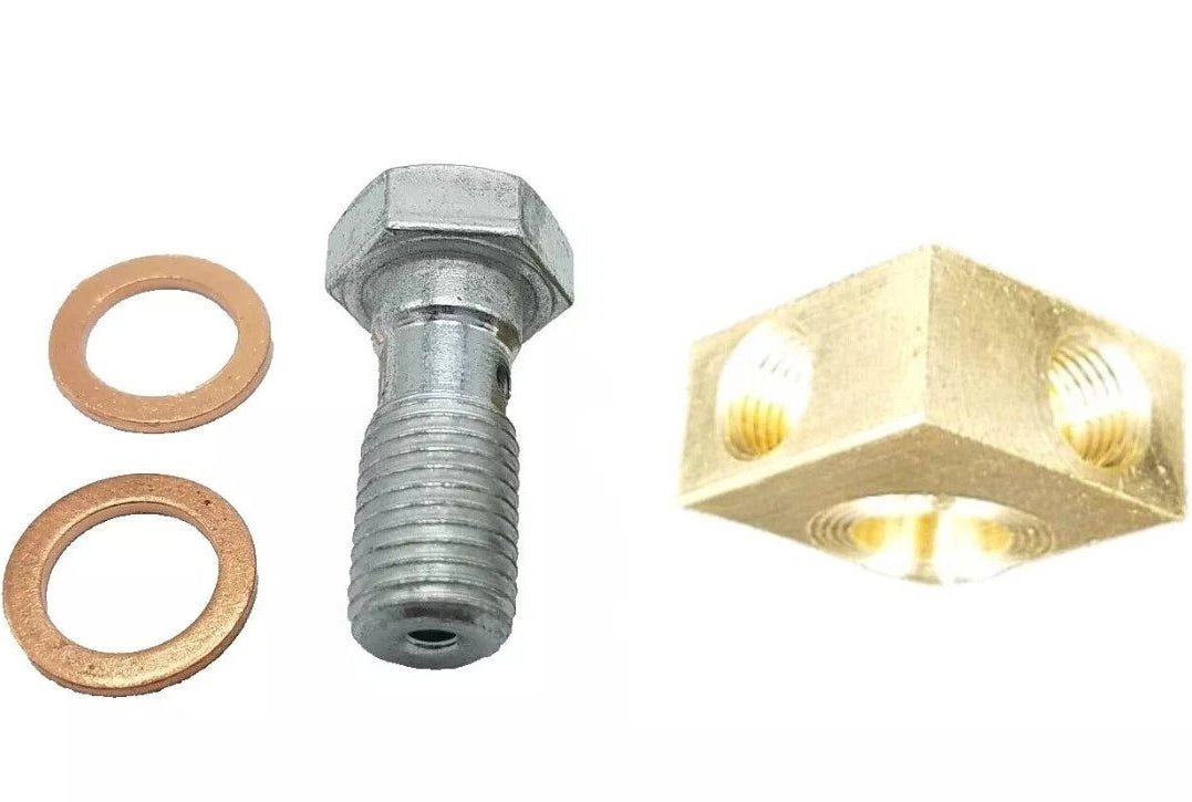 Banjo Bolt Brake Caliper Kit 7/16-20 with Brass Block (32280U+32307U+2x32230U)