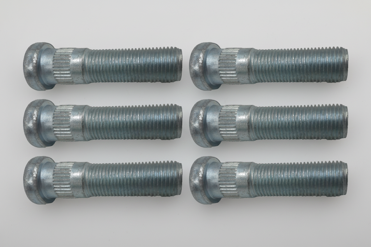 Pack of 6 Drive-In Wheel Studs — 1/2"-20 Thread, 0.561" Spline, 2" Long (33038U-6)