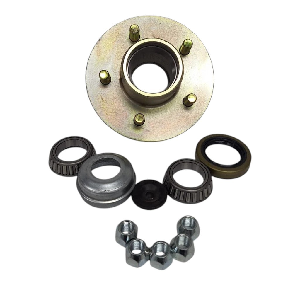 4200# 5 x 4.5 UFP L68149 Straight Spindle Hub Trailer Axle Load Rite Boat 1.375" (33667U-KIT)
