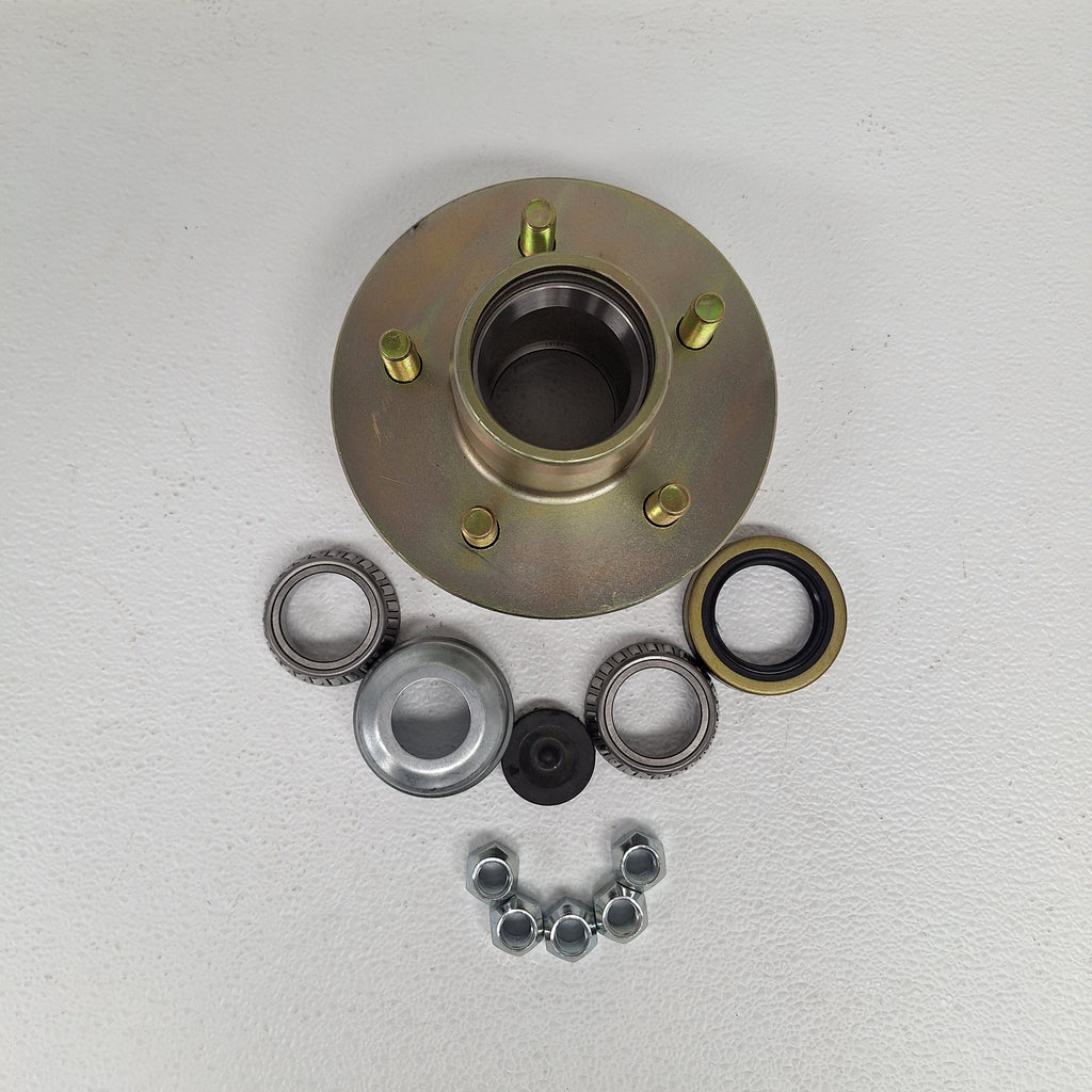 4200# 5 x 4.5 UFP L68149 Straight Spindle Hub Trailer Axle Load Rite Boat 1.375" (33667U-KIT)