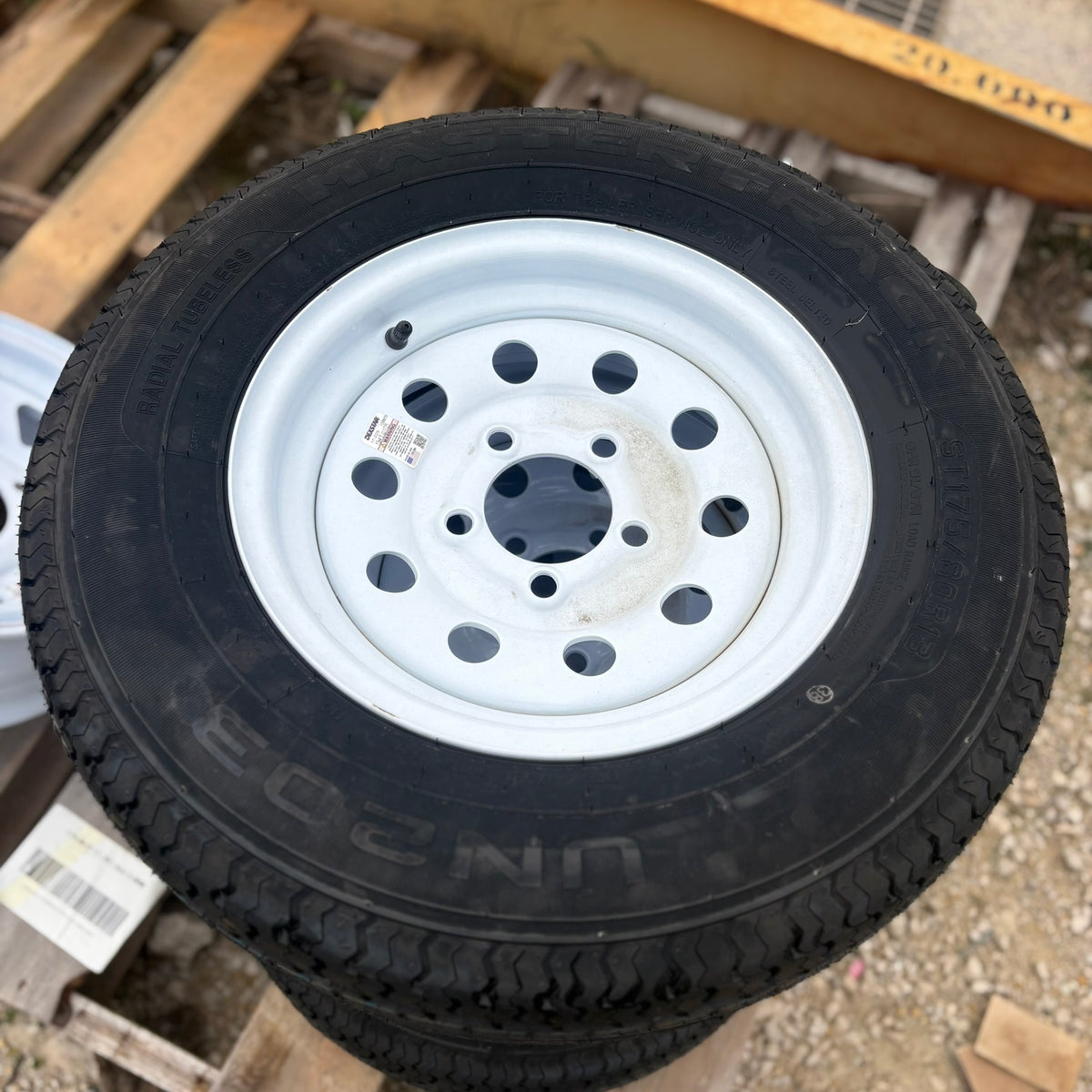 175/80R13 Load Range C Tire & Wheel Assembly — White Mod (175-80-R13-LRC-5x4.5-WM)