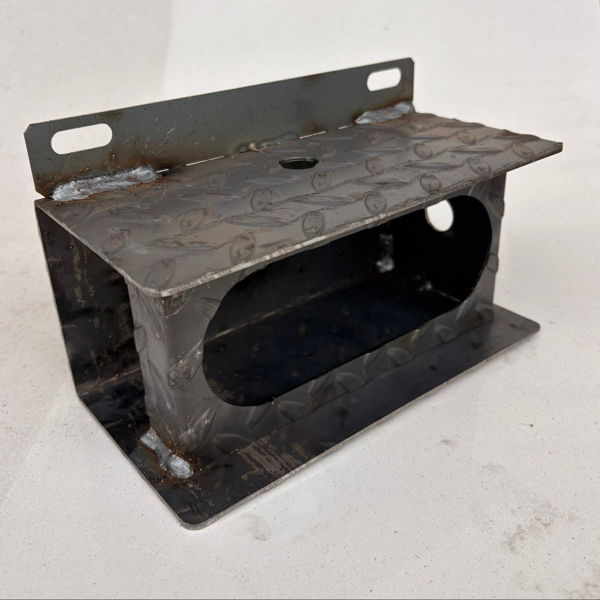 MEB Steel Diamond Plate Trailer Light Box – Driver Side