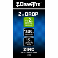Draw-Tite Class V Heavy-Duty Ball Mount - 12,000 lbs Capacity - 2" Drop / 1" Rise (4280)