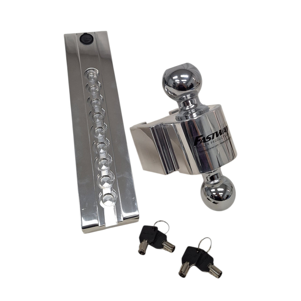 Fastway FLASH SIMPLE Ball Mount – 4" Drop, 2" Receiver, Dual Ball - 2" & 2-5/16" (44-00-4900)