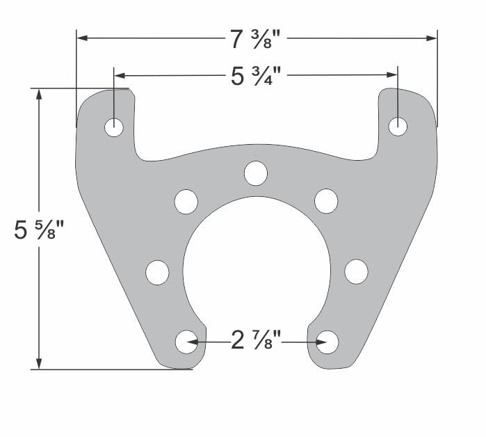 Tie Down Engineering 3500# Caliper Bracket for 9.6" Hub/otor, Fits 46304A Caliper (TDE44676G)