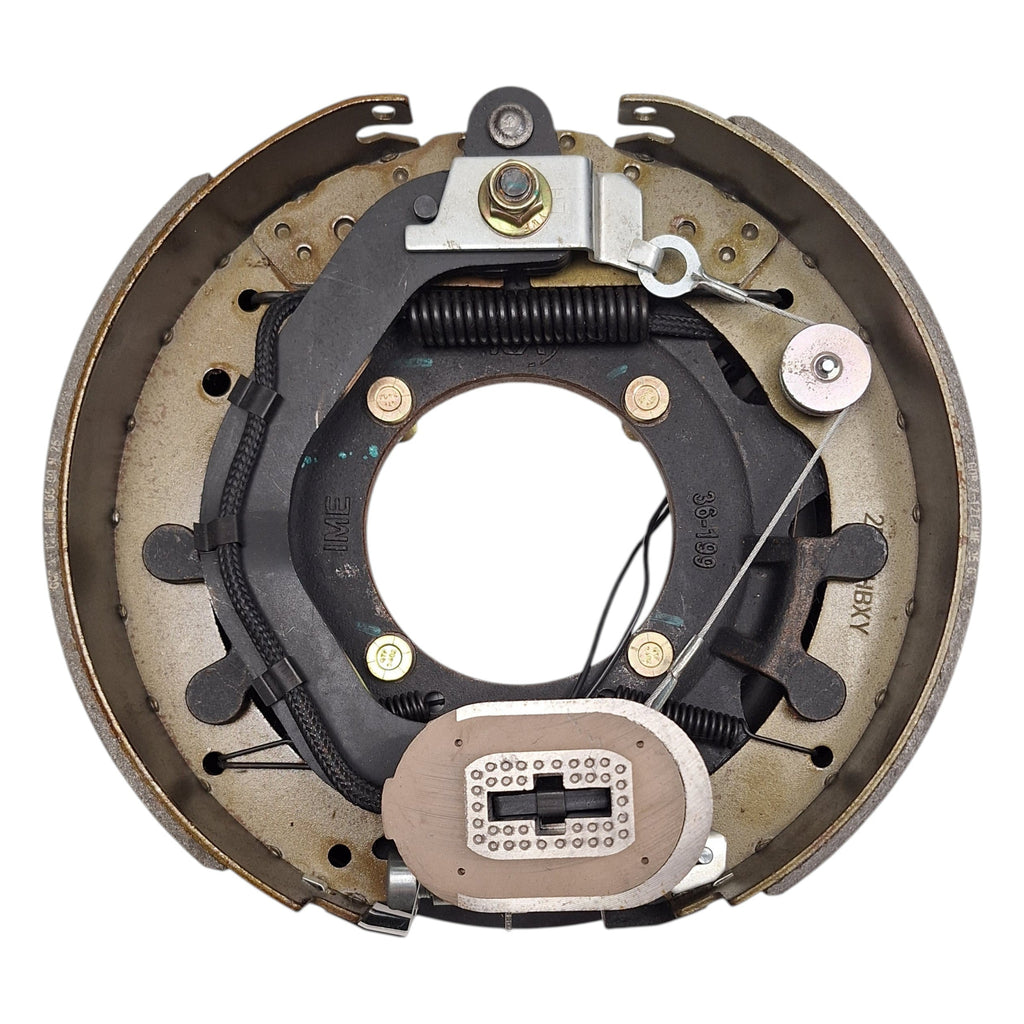Left Hand - 12" by 3 3/8" Electric Trailer Brake – 8,000 lb – 4 Bolt Mount (4739-L)