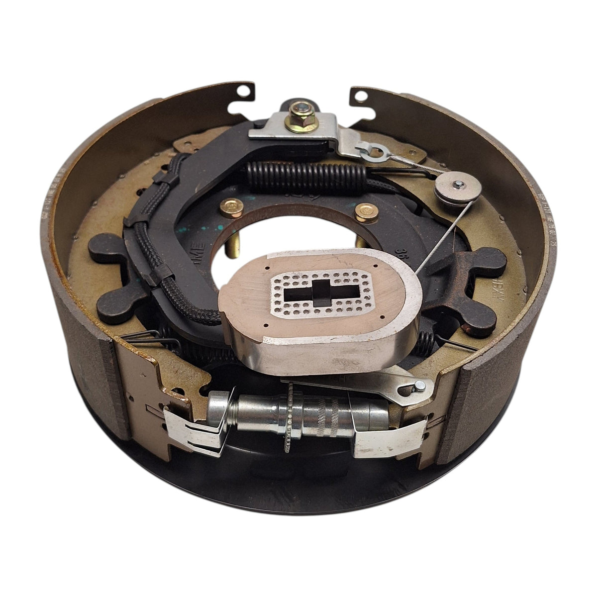 Left Hand - 12" by 3 3/8" Electric Trailer Brake – 8,000 lb – 4 Bolt Mount (4739-L)