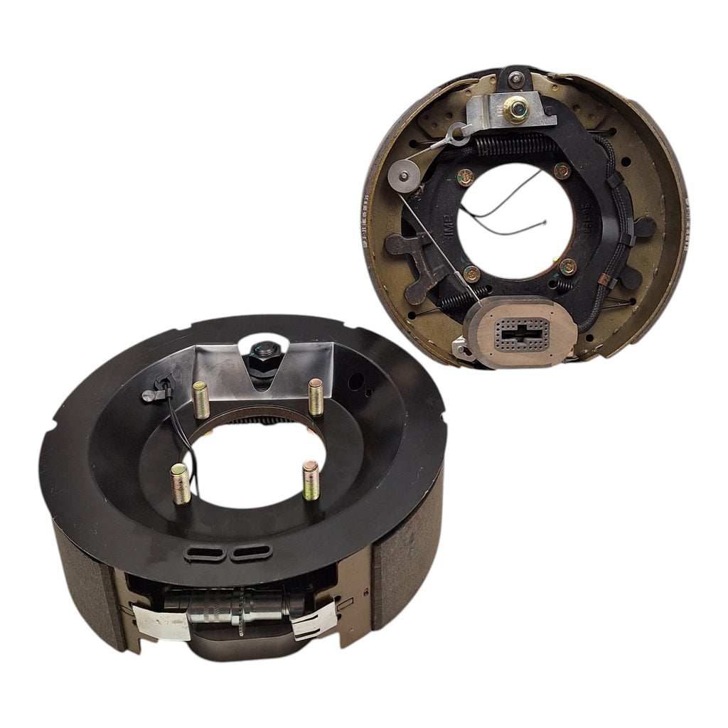 Left and Right - 12" by 3-3/8" Electric Trailer Brake – 8,000 lb – 4 Bolt Mount (4739-L+4739-R)