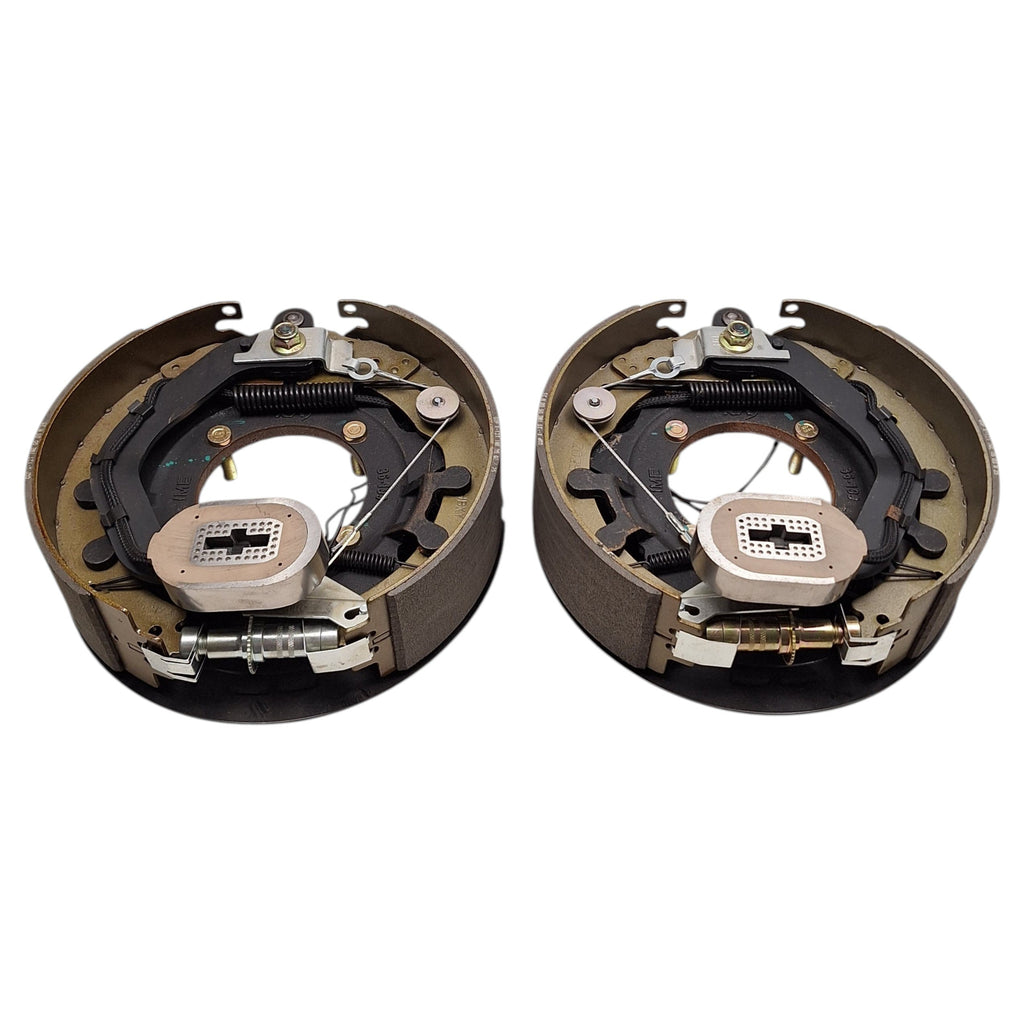 Left and Right - 12" by 3-3/8" Electric Trailer Brake – 8,000 lb – 4 Bolt Mount (4739-L+4739-R)