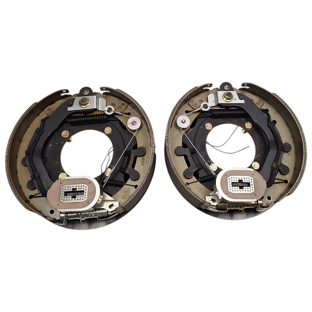 Left and Right - 12" by 3-3/8" Electric Trailer Brake – 8,000 lb – 4 Bolt Mount (4739-L+4739-R)