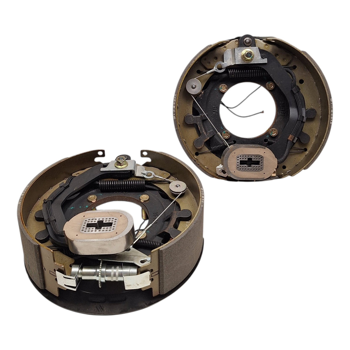 Left and Right - 12" by 3-3/8" Electric Trailer Brake – 8,000 lb – 4 Bolt Mount (4739-L+4739-R)