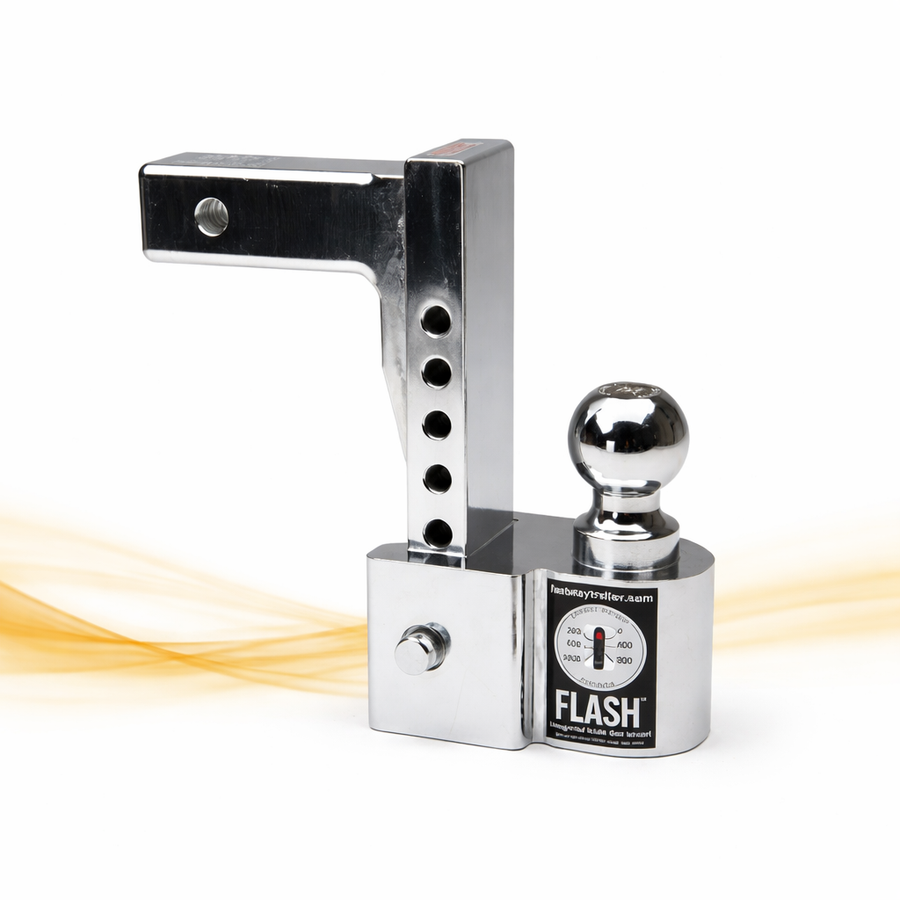 Fastway FLASH SCALE Ball Mount – 8" Drop, 2" Receiver, Built-In Scale, Dual Ball (2" & 2-5/16"), 10K GTW (48-00-8800)