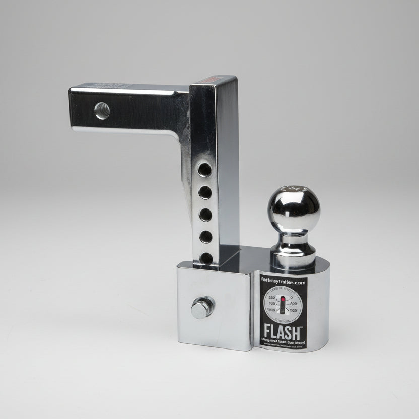 Fastway FLASH SCALE Ball Mount – 8" Drop, 2" Receiver, Built-In Scale, Dual Ball (2" & 2-5/16"), 10K GTW (48-00-8800)