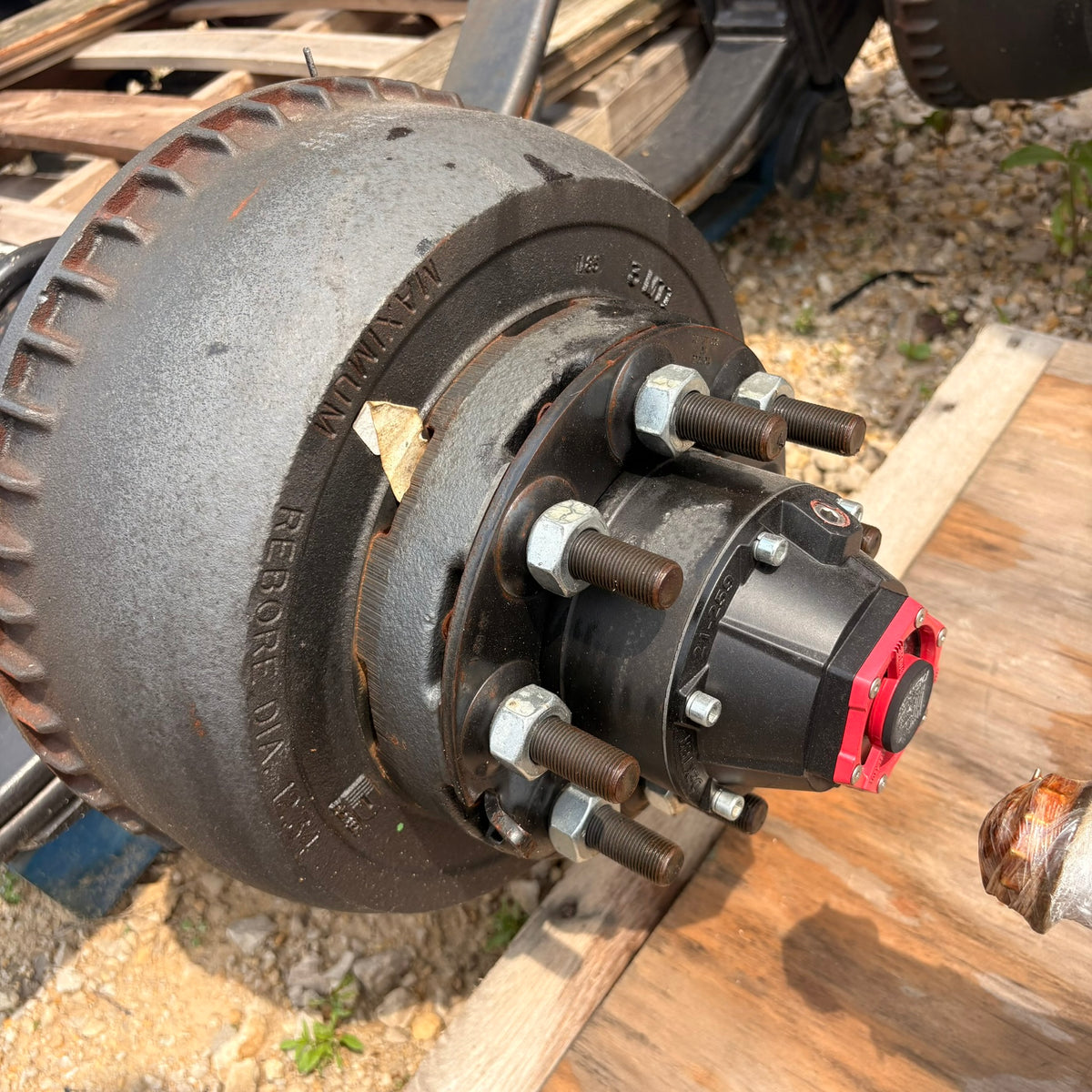 NEW Dexter 10,000 lb GD Rear Trailer Axle - 73.5" HF - 46" SC - Underslung - Electric Brakes - 8 Lug