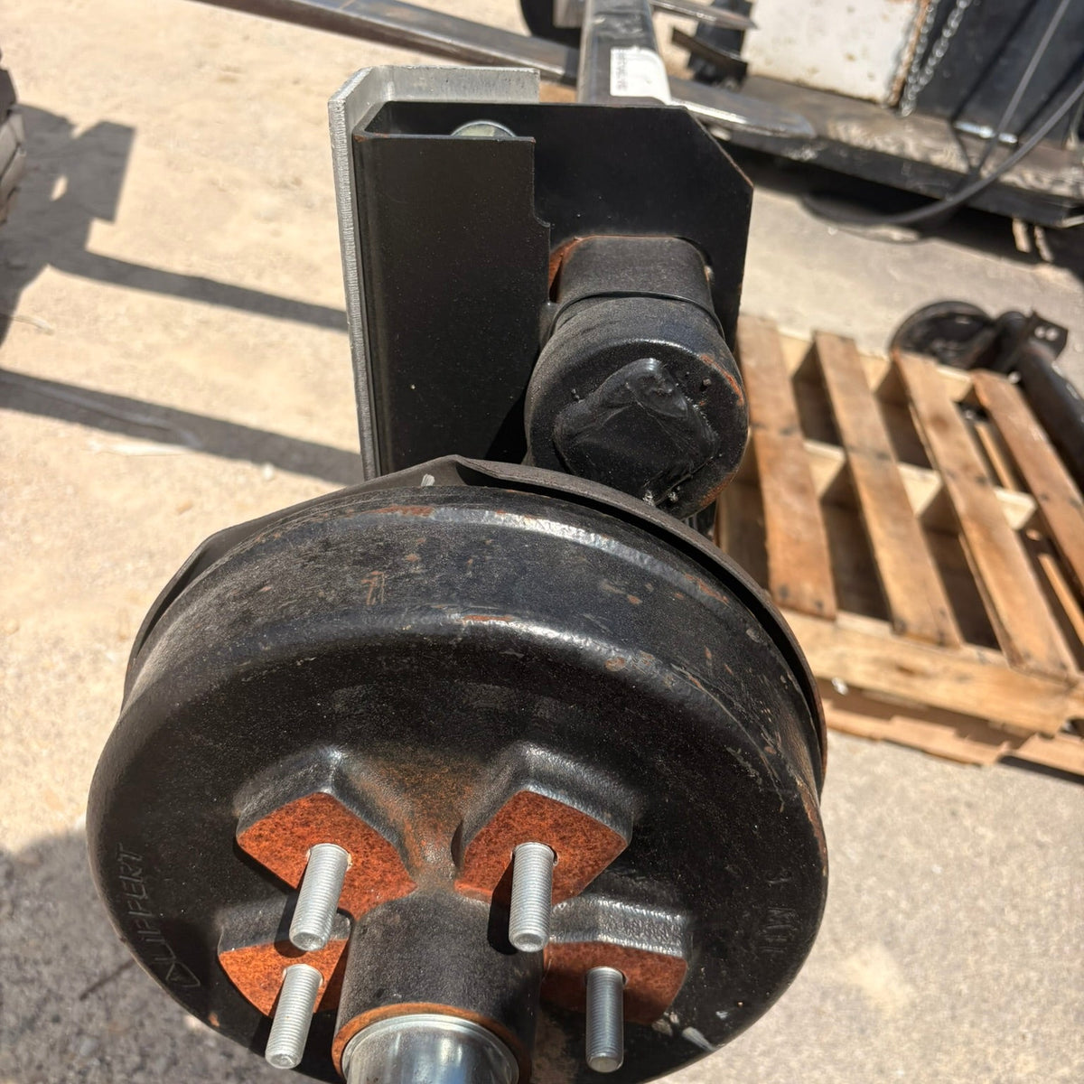 NEW Dexter 3,500 lb Torflex Torsion Brake Axle – 91" Hub Face – 77" Outside Bracket – 22.5° Up