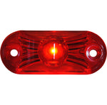 Oval P2 Rated 1-LED Surface Mount, RED Lens, 2-Wire LED Trailer Marker Light (J-511-R)