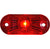 Oval P2 Rated 1-LED Surface Mount, RED Lens, 2-Wire LED Trailer Marker Light (J-511-R)