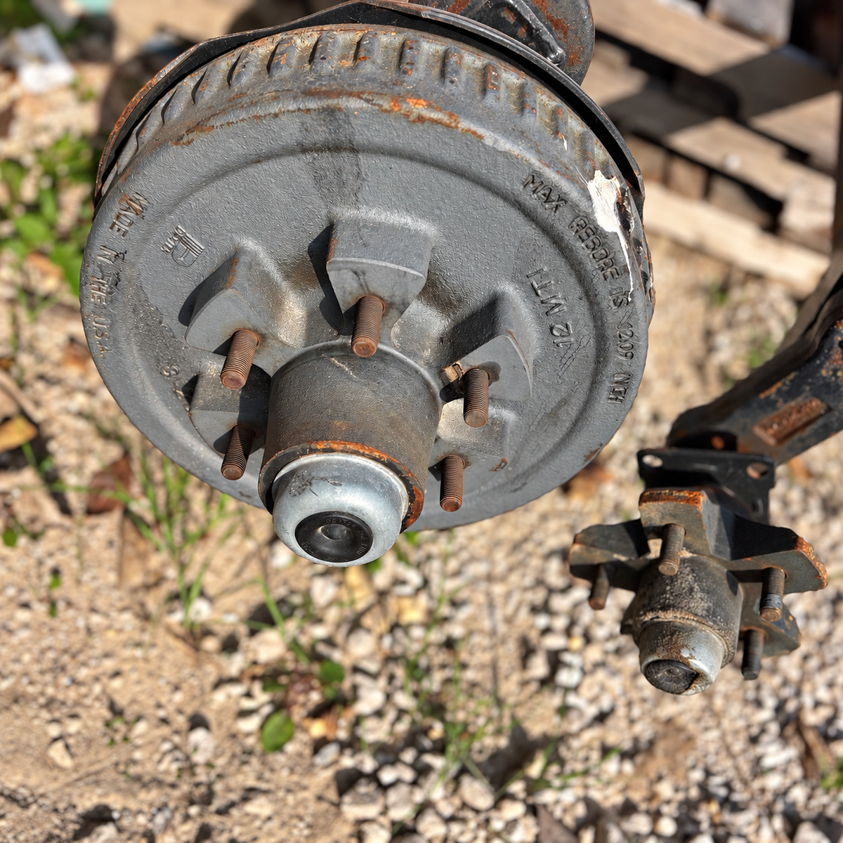 NEW Dexter #11 Torflex 5,200 lb Torsion Axle - 93.5" HF - 73" OB - 22.5° Up - Electric Brakes - 6 on 5.5 (5200-935-73OBI-22U)