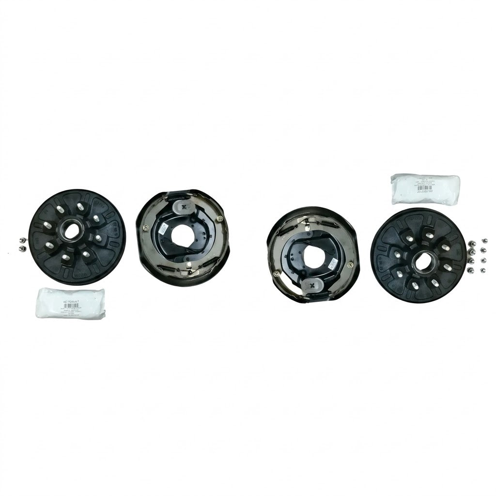 Complete Brake Kit 8 x 6.5 lug 9/16" Electric Brake 5200 6000 7000# Axle 12x2  (568183-B-IMP)