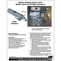 LP70 and LP75 Button Latch Drum Master Cylinder Kit Boat Trailer Axle Tie Down (TD47271K)