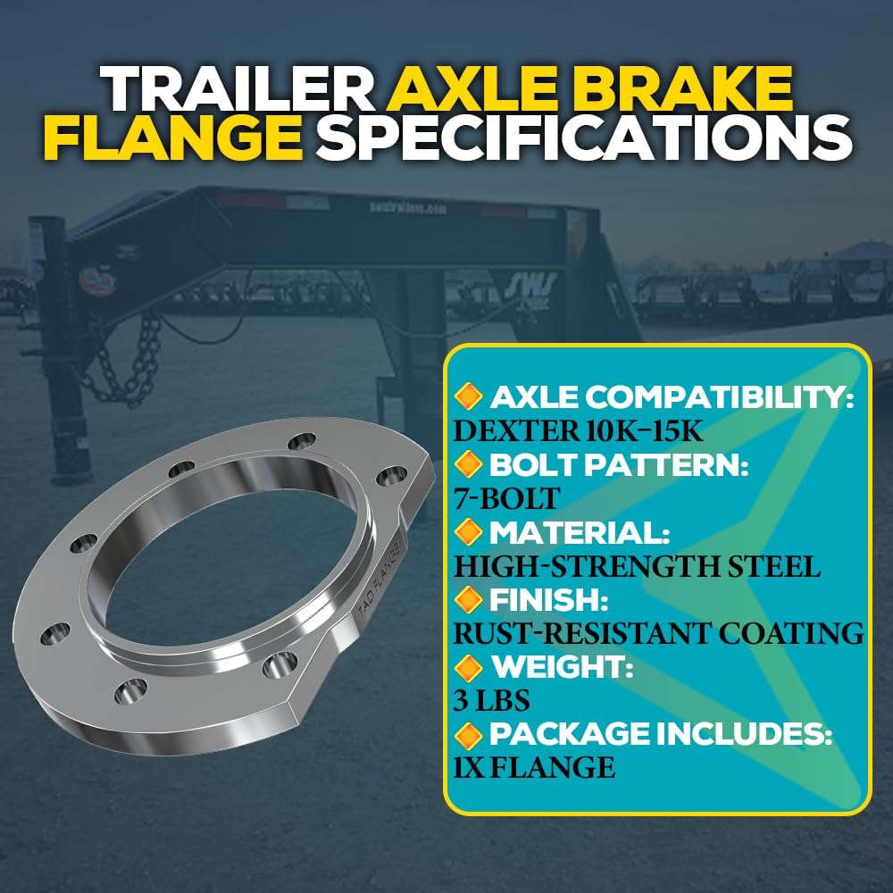 7-Bolt Weld-On Brake Flange · Fits Dexter-Style Spindles (TAD-FLANGE)