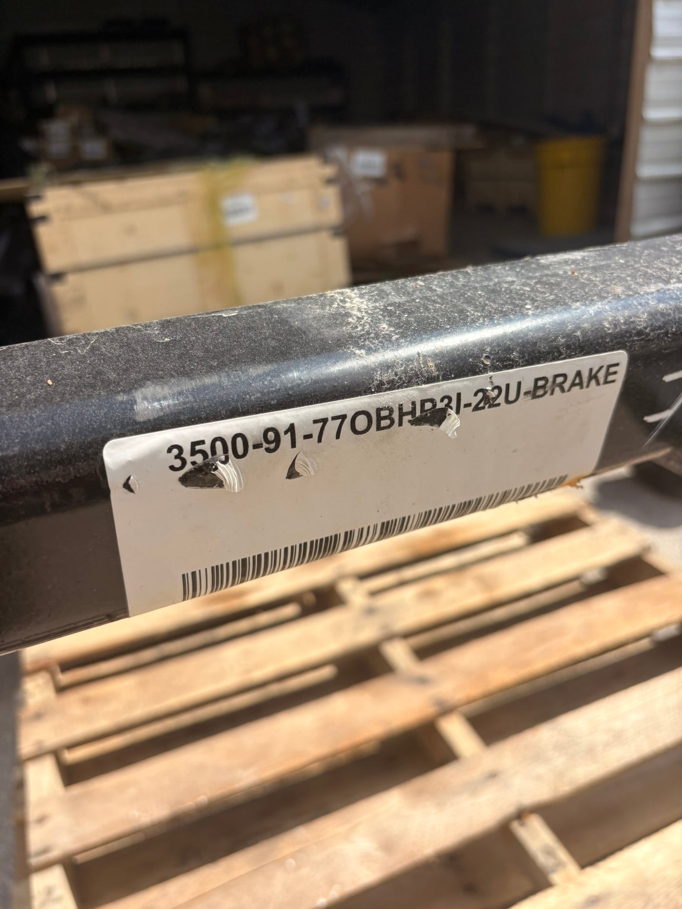 NEW Dexter 3,500 lb Torflex Torsion Brake Axle – 91" Hub Face – 77" Outside Bracket – 22.5° Up