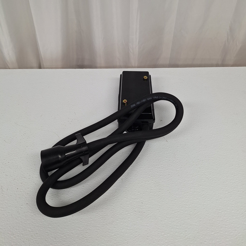 7 Way Plug Inline Pre-Wired Trailer BLACK Cord Junction Box 6 Ft Wiring Cable Towing (6FT-JB-BLK)