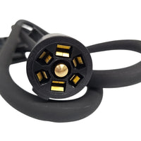 7 Way Plug Inline Pre-Wired Trailer BLACK Cord Junction Box 6 Ft Wiring Cable Towing (6FT-JB-BLK)
