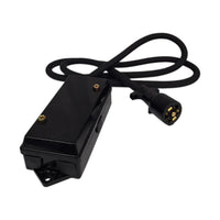 7 Way Plug Inline Pre-Wired Trailer BLACK Cord Junction Box 6 Ft Wiring Cable Towing (6FT-JB-BLK)