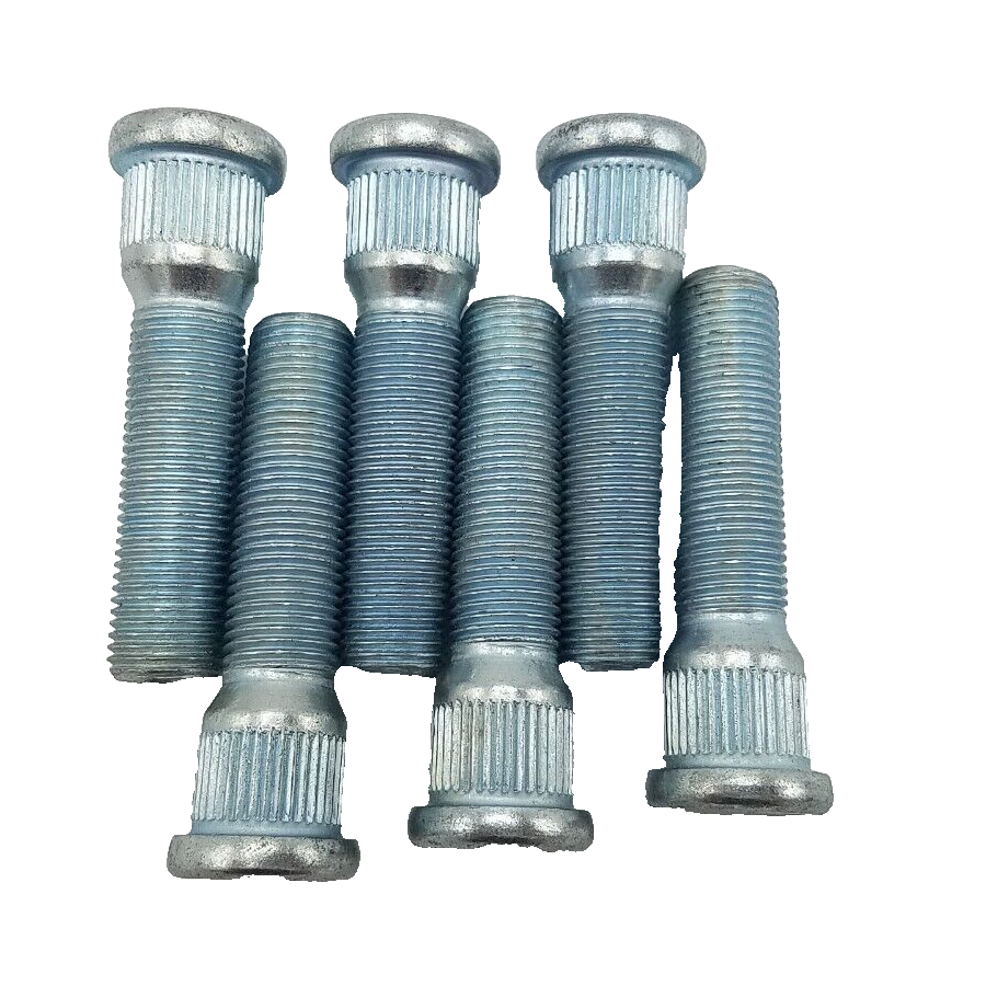 6 Pack 1/2" Trailer Wheel Studs 2.25" Long .62 Spline (7-150-LOTOF6)