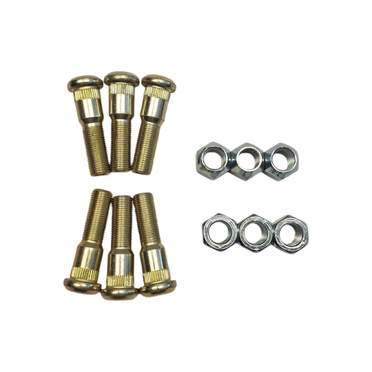 Six - Drive in Trailer Hub Stud w/Nuts 9/16-18 x 2-5/16&nbsp; 7-132 Dexter (71326-KIT)