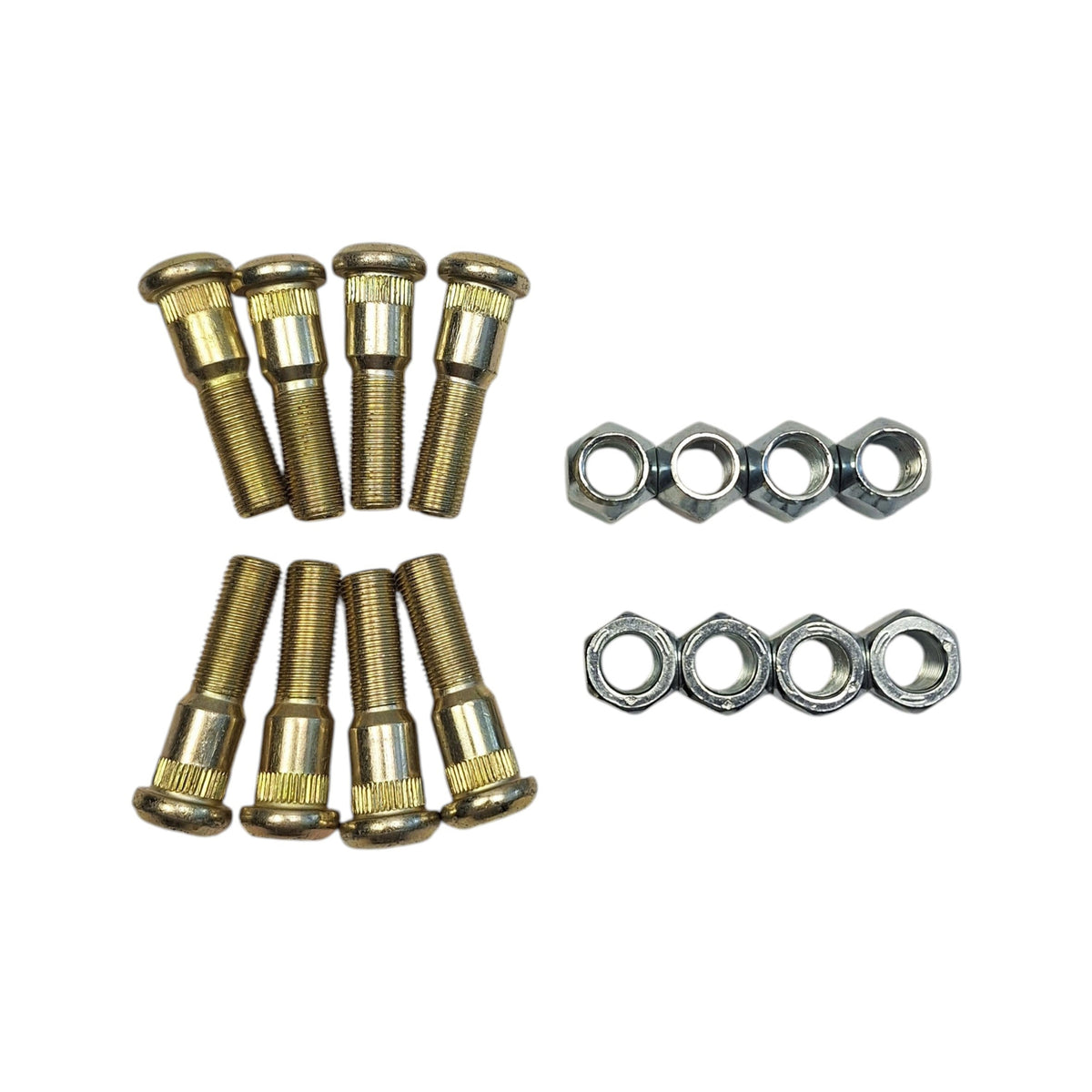 Eight Drive-In Trailer Hub Studs w/ Nuts – 9/16-18 x 2-5/16 – Fits 5200–7000 lb Dexter Axles (71328-KIT)