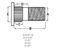 Eight Drive-In Trailer Hub Studs w/ Nuts – 9/16-18 x 2-5/16 – Fits 5200–7000 lb Dexter Axles (71328-KIT)