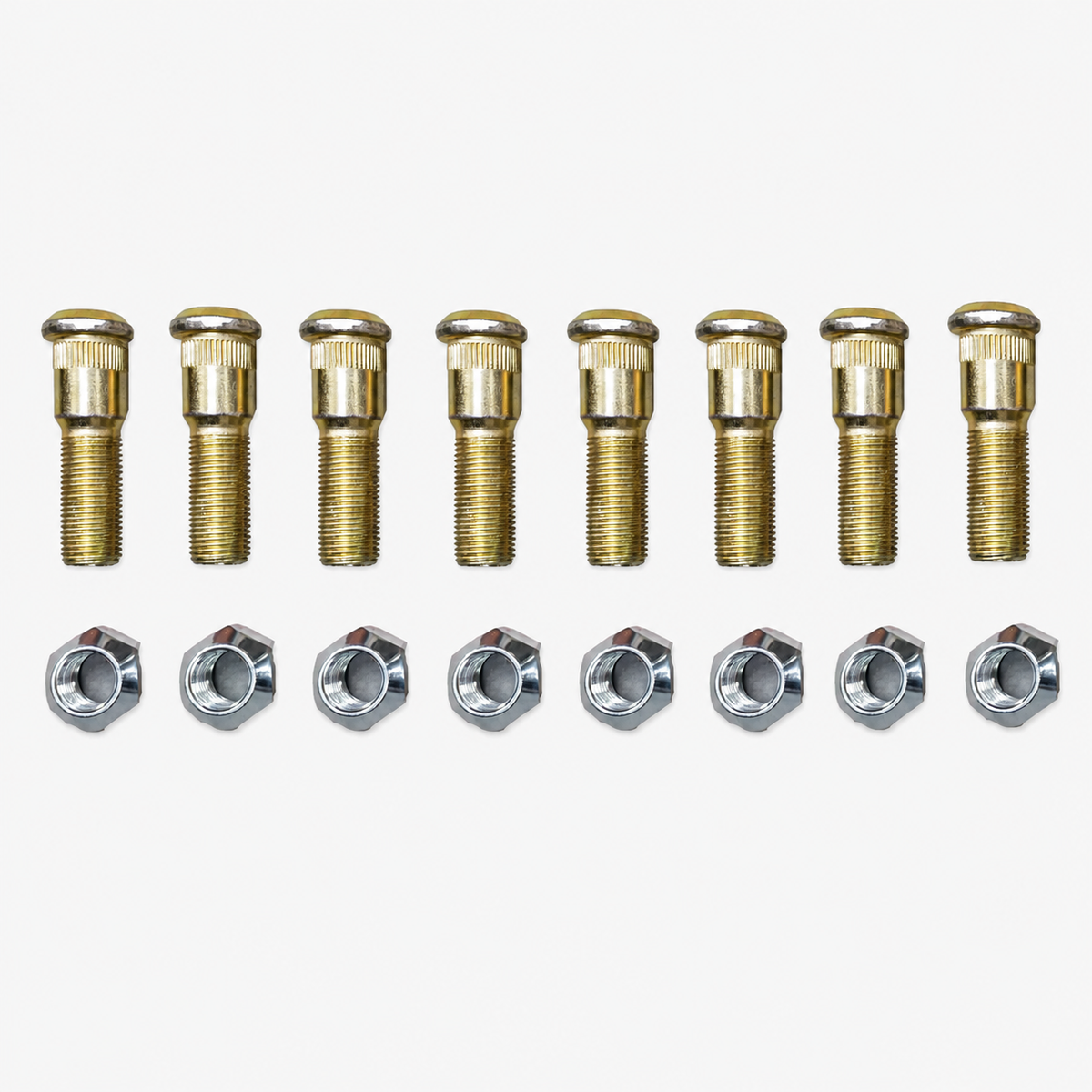 Eight Drive-In Trailer Hub Studs w/ Nuts – 9/16-18 x 2-5/16 – Fits 5200–7000 lb Dexter Axles (71328-KIT)
