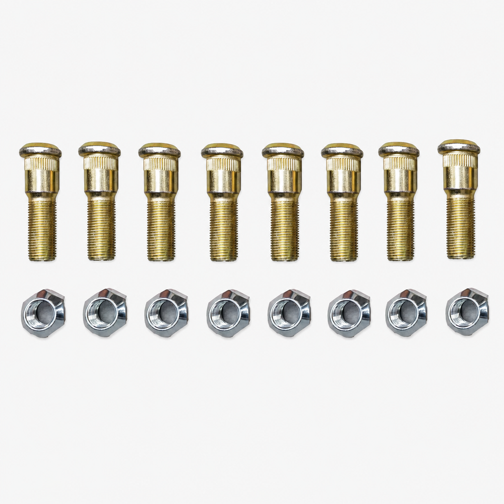 Eight Drive-In Trailer Hub Studs w/ Nuts – 9/16-18 x 2-5/16 – Fits 5200–7000 lb Dexter Axles (71328-KIT)