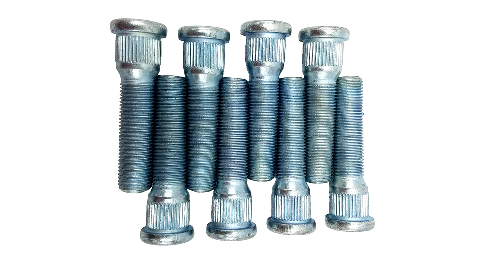 X8(EIGHT) Wheel Studs,1/2"- 2.25" long,.62 spline,1.5" long threads (7-150-LOTOF8)