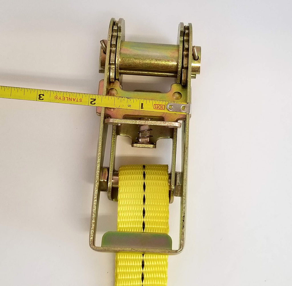 1" x 16' Ratchet Strap Tie Down with Zinc Plated Wire Hooks ATV Motorcycle (1170666)