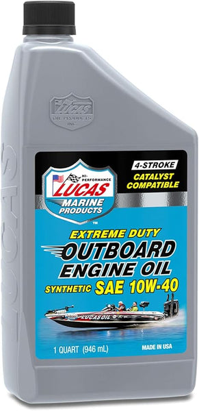 Lucas Oil Extreme Duty 1 Quart 4-Stroke Outboard Synthetic Engine Oil (LO10662)