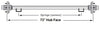 (2000-73-KIT) 2000# Trailer Axle 73" Straight 1.75" Tube Spring Axle Not Flanged Not Lubed Not Wired Short Spindle No Camber With Spring Perches