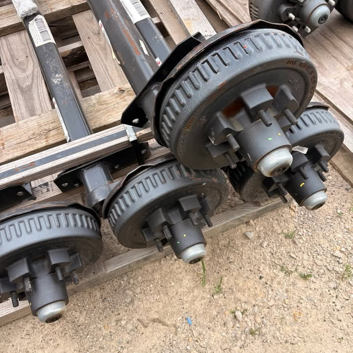 NEW Lippert 6,000 lb Electric Brake Trailer Axle – 63" Hub Face – 42.5" Outside Bracket – Low-Profile Mount – 0° Start Angle – 6 Lug – EZ Lube (6000-63-425OBLPO-0-EZ)