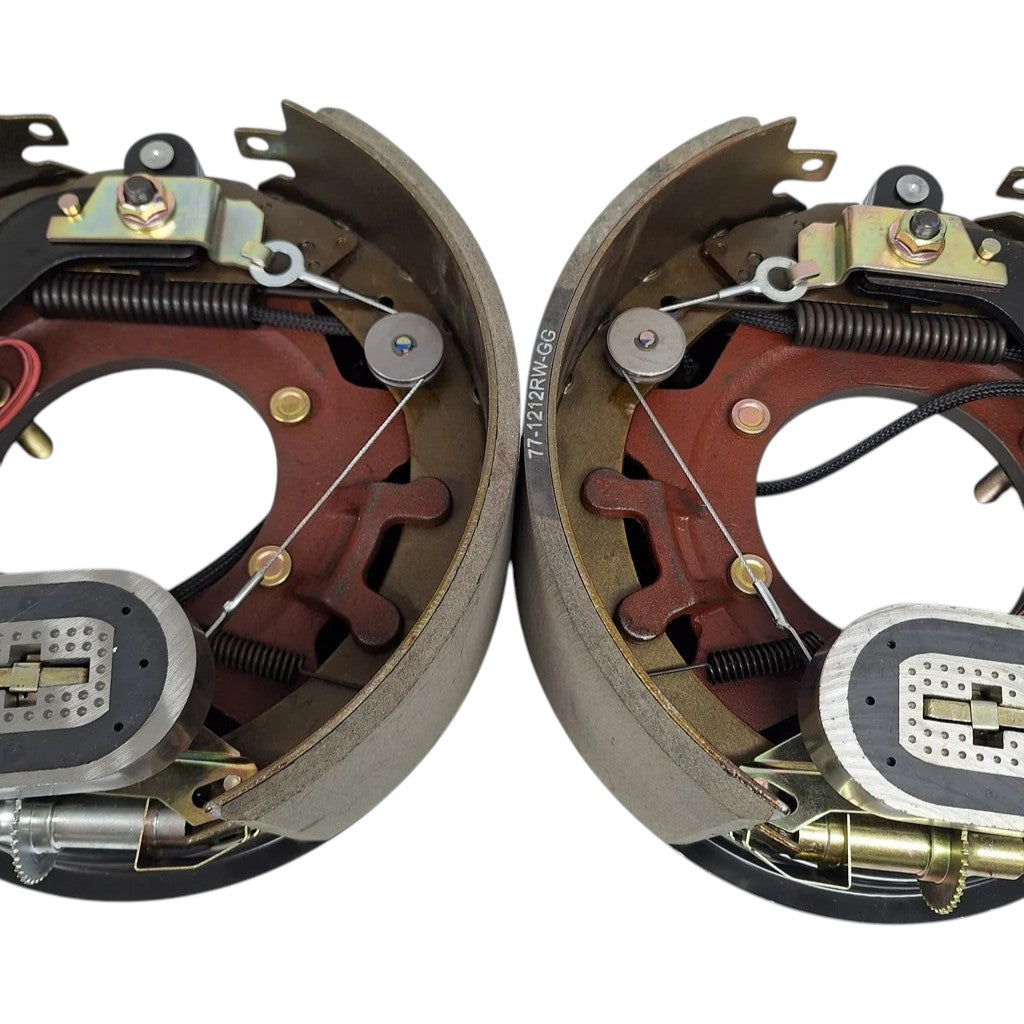 Brake, Electric, 12K, Right and LEFT 12-1/4" x 5", 5 Hole, fits Rockwell, 12,000 lb (77-1212RW-PAIR)