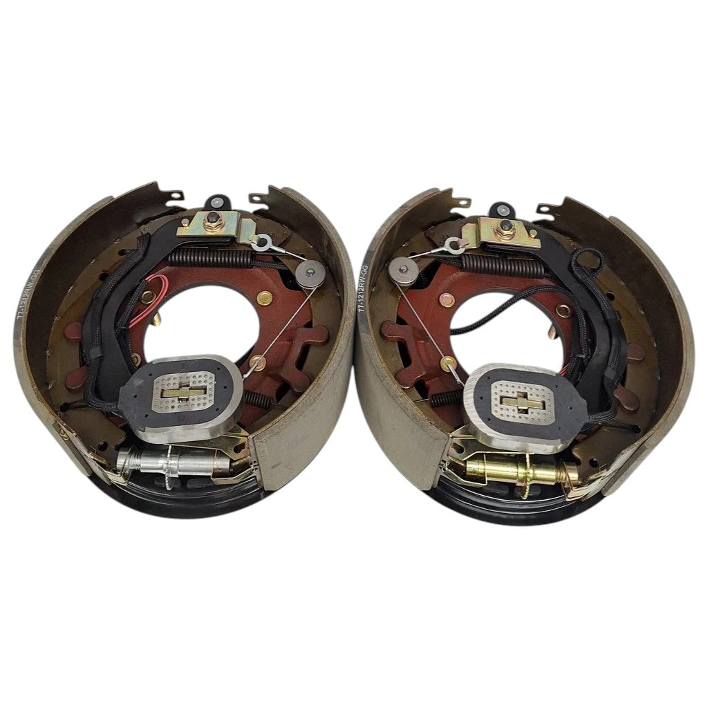 Brake, Electric, 12K, Right and LEFT 12-1/4" x 5", 5 Hole, fits Rockwell, 12,000 lb (77-1212RW-PAIR)