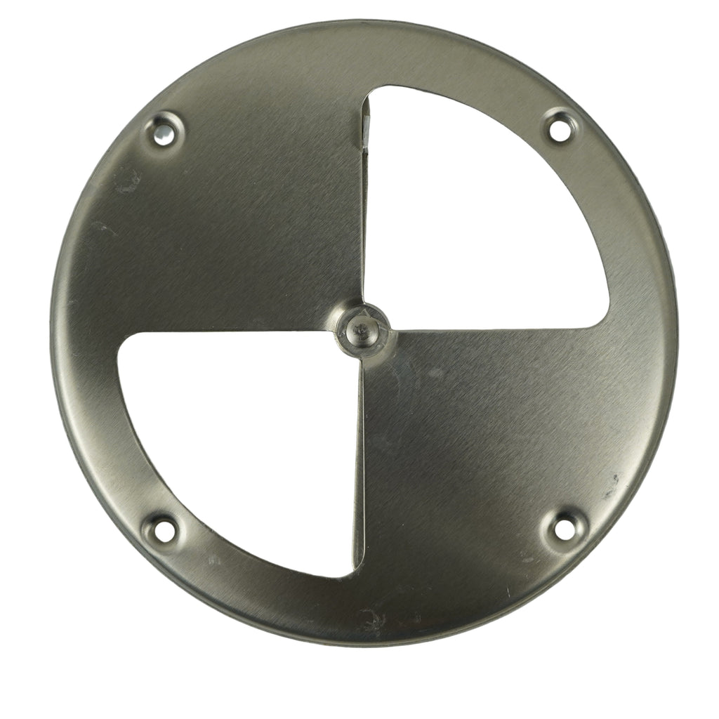 7.25" Polished Aluminum Round Air Trailer Wall Vent — Butterfly Style (775)